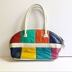 Vintage 80s color blocked purse